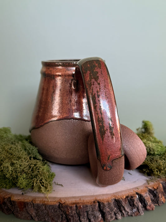 Ceramic Mug with Looped Handle - Copper