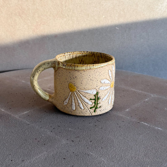 Chamomile Carved Mug
