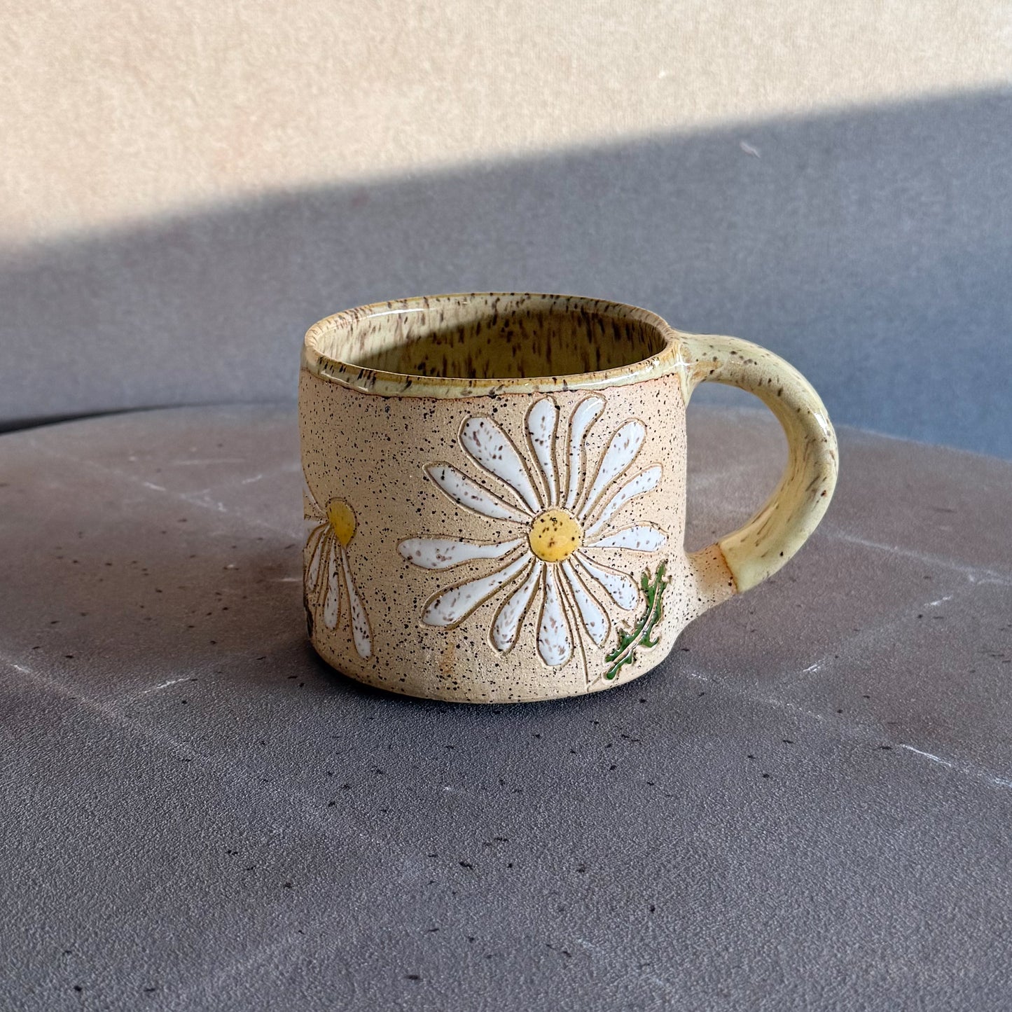 Chamomile Carved Mug