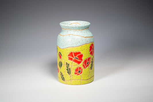 Medium Vase - Poppies