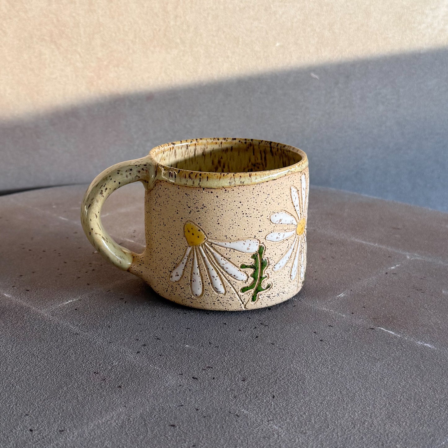 Chamomile Carved Mug