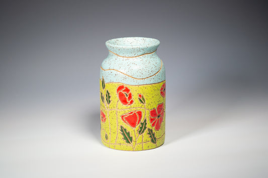 Medium Vase - Poppies